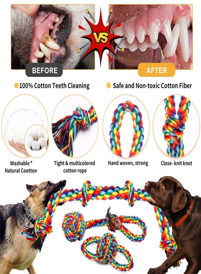 XLMYS Dog Toys for Aggressive Chewers 13 Pack，Indestructible Tug of War Toys for Small, Medium, Large Dog Breeds, Teeth Cleaning Chew Toys Pet Interactive Rope Toys - Image 2